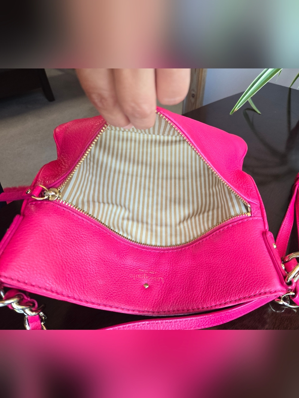 ✨ Kate Spade Hot Pink Crossbody ✨ Barbiecore Pebbled Leather 🎀 - Picture 9 of 15